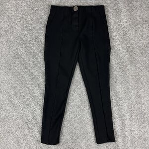 Zara Pants Womens Medium Black Slim Tapered High Waist Tailored Office Workwear